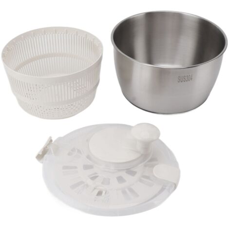 Centrifugeuse à Salade en Acier Inoxydable - Séchoir à Légumes et Fruits, Grande Capacité, Panier d'Egouttage Multifonction
