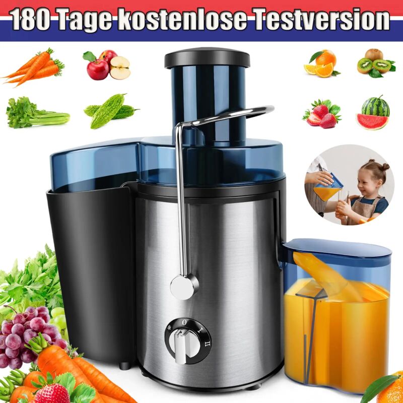 Centrifugeuse de fruits et légumes 500ml avec grande cheminée de remplissage 2 modes professionnels