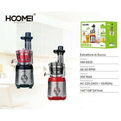 Centrifugeuse Extracteur De Jus Fruits Légumes 300 Watts Hoomei Hm-6930 Cuisine