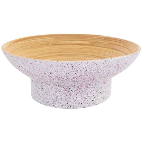 Centro de mesa de bambú beige D30x10h cm