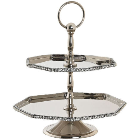 Centro de Mesa DKD Home Decor Plateado 23 x 23 x 22 cm