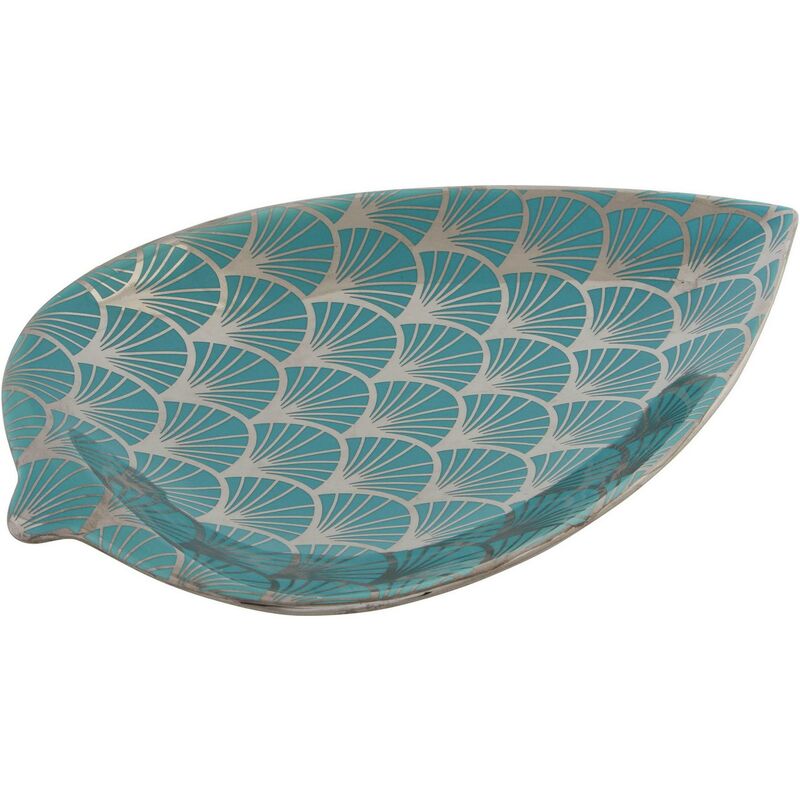 

BHD - Centro de Mesa DKD Home Decor Porcelana Hoja (27.5 x 16 x 3 cm)