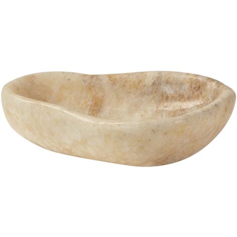 Centro De Mesa Marmol Beige 36X27X9 Cm