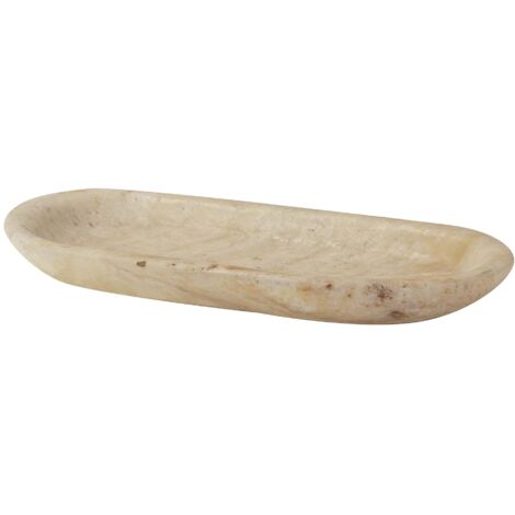 Centro De Mesa Marmol Beige 50X24X5 Cm