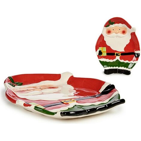 Centro de Mesa Papá Noel Rojo Cerámica