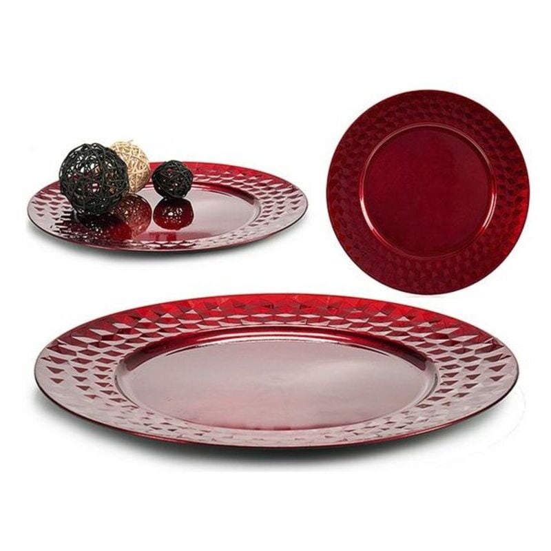 

Centro de Mesa Rojo Plástico (33 x 2 x 33 cm)