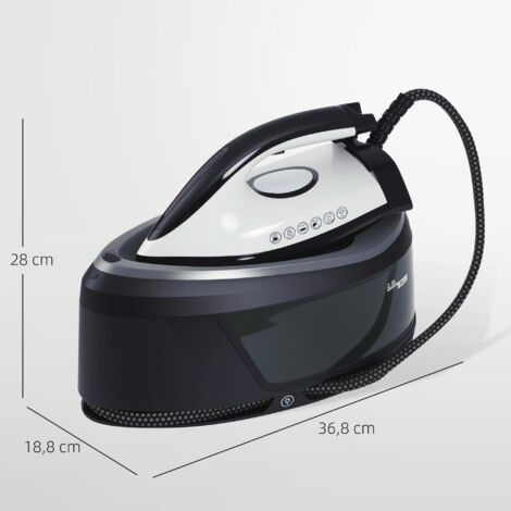 Centro de Planchado 2800W 100 g/min Función ECO Suela de Cerámica Doble Capa Antical Depósito Extraíble 2 L Azul