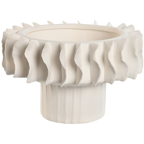 Centro Mesa Ceramica 22X22X14 Ondas Artesanal