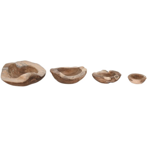 Centro Mesa Set 4 Teca 50X50X12 Natural Natural