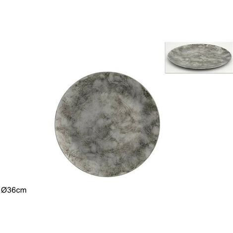 CENTROTAVOLA PLASTICA DIAMETRO 36 CM COLORE SILVER