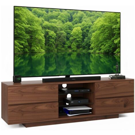 Centurion Supports Avitus Premium Walnut with 4-Walnut Drawers & 3-Shelves 32"-65" LED/ OLED / LCD TV Cabinet