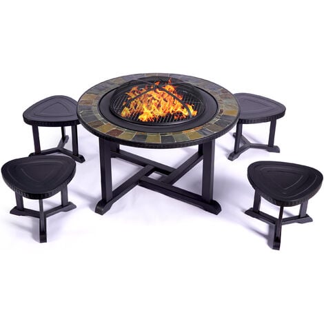 Savage Fire Bowl With Grill Ø 60 5 Cm, Centurion Fire Pit Table