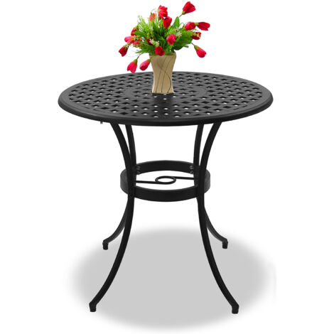 Centurion Supports PREGO Garden & Patio Black Cast Aluminium Bistro Table
