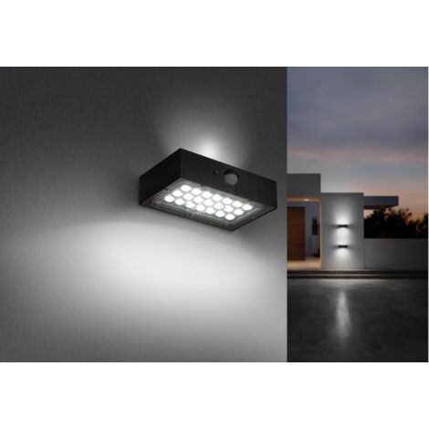 Century applique led solar domino mini nero 3w 4000k 350l