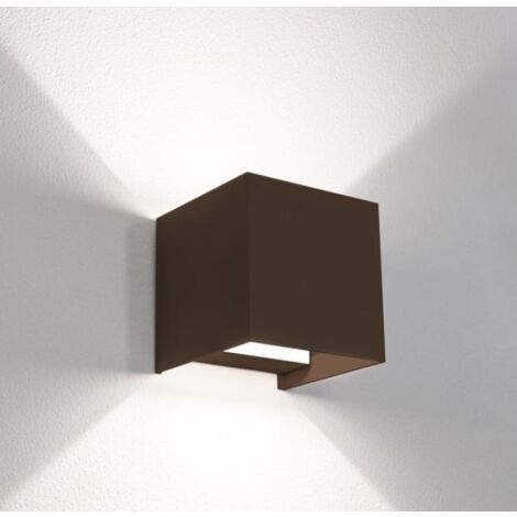 Century applique led updown quadrato corten 20w 3000k-4000k-6500k udsco-2012