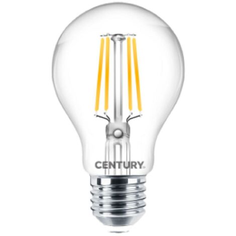 Century lampada a filamento led incanto chiara goccia a60  8w e27 2700k ing3p-082727