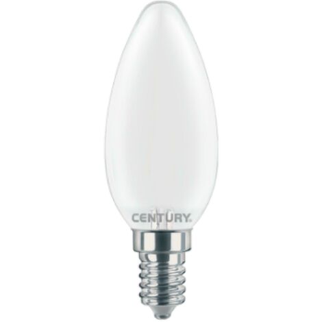 Century lampada a filamento led incanto saten candela 6w e14 6000k