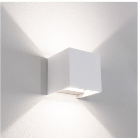 Century lampada applique led updown quadrato bianco 20w - 2,7k-4k-6,5k udsbi-2012