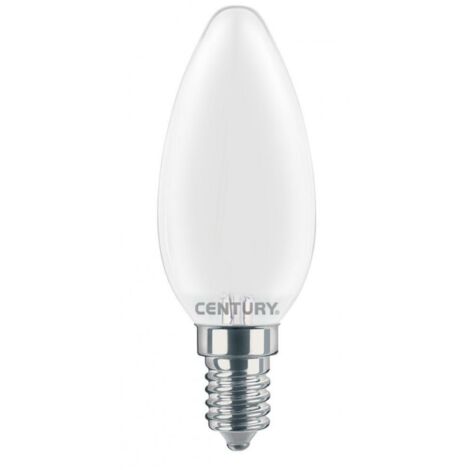 Century lampada filamento led incanto saten candela 4w e14 3000k 470lm