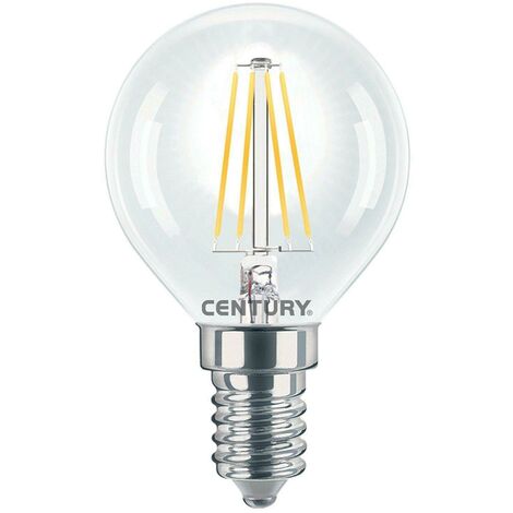 Century lampada filamento led incanto sfera 4w e14 2700k 480lm inh1g-041427