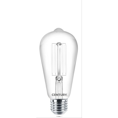 Century lampada filamento  led incanto white edison chiara 7,5w e27 2700k inpw-752727