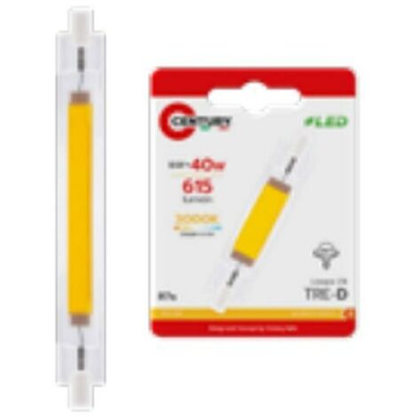 Century lampadina speciale led tre-d cob 10w r7s 3000k  1000lm 118mm trcob-1011830
