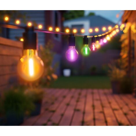 Century luminaria fiesta led filo luci nero color 36v 6w e27 220v fstaco-062722
