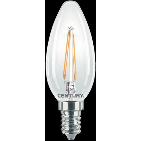 Lampadina century e14 led incanto clear a colpo di vento varie pote  WATTAGGIO 2W COLORE LUCE 2700K LUCE CALDA