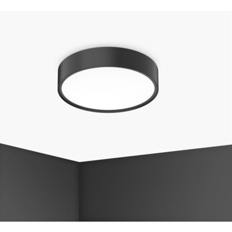 Century plafoniera blanca luxe 300 mm 17w 3000k-4000k-6500k nero bcl-1730ne