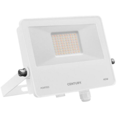 Century proiettore led porteo bianco 40w 3/4/6,5k 4600lm termina block ptobi-409500