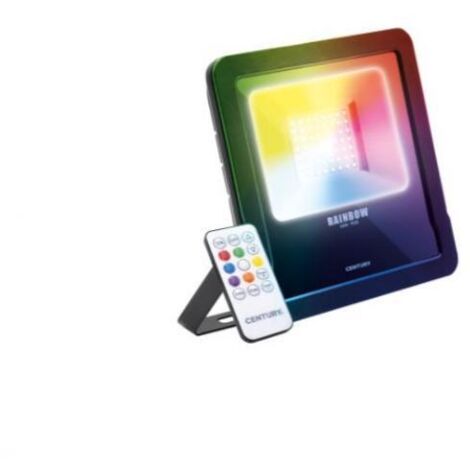 Century proiettore led rainbow nero rgb 50w ip65 dimmerabile rbw-509510