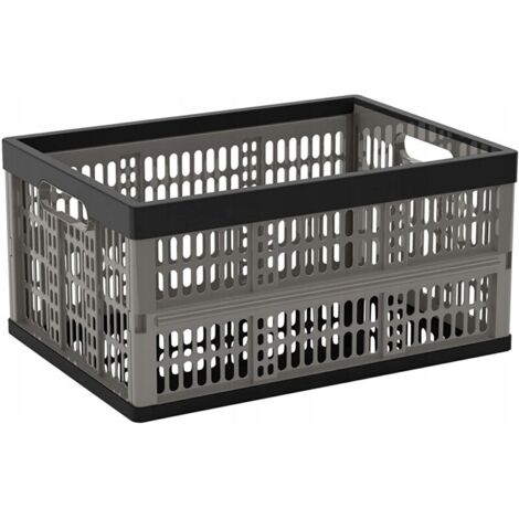 CEP 8802 CAISSE PLIANTE ULTRA-RÉSISTANTE/LÉGÈRE 45,7 X 34,5 X 23,5 CM NOIR/GRIS