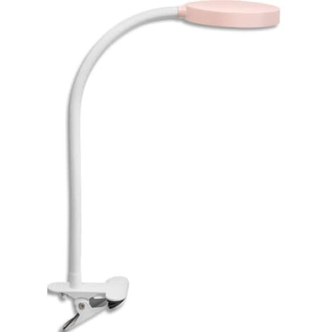CEP LAMPE BUREAU FLEX À PINCE. BRAS FLEXIBLE EN MÉTAL GAINÉ, TÊTE ORIENTABLE. VARIATEUR D'INTENSITÉ. ROSE 2002910011