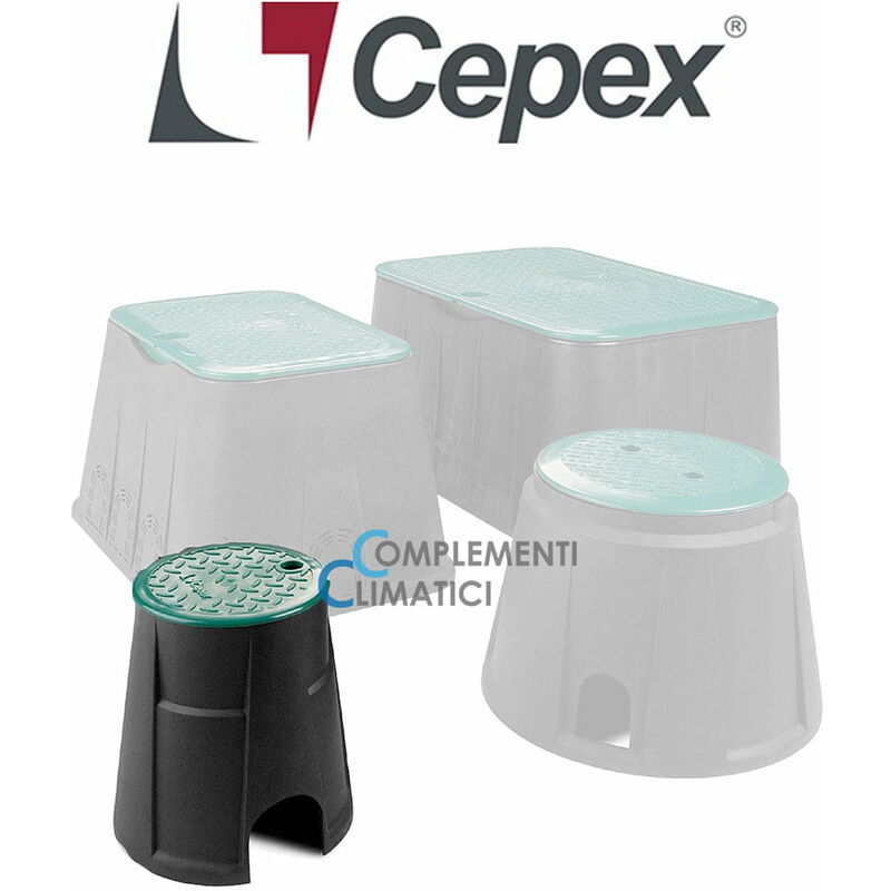 Cepex - Pozzetto Valvole serie pro Circolare 20x16x24 cm con coperchio 02672