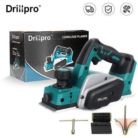 AUGIENB Cepilladora eléctrica inalámbrica Drillpro de 82 mm, 15000 rpm, 18 V (solo máquina) Agito