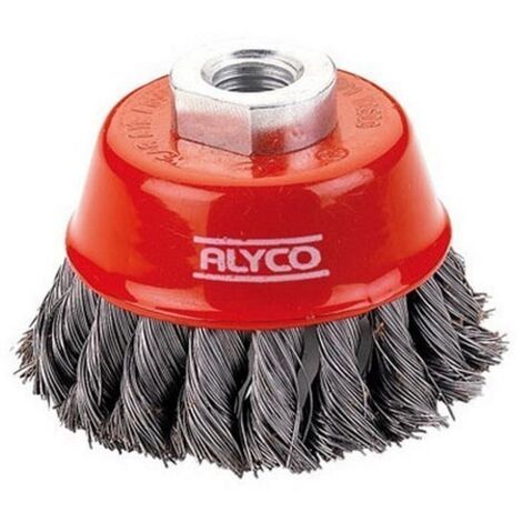 Cepillo Abrasivo Acero Trenzado ALYCO TZ-06 Tipo Taza 75mm