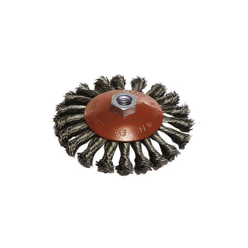 

Cepillo acero m14 trenzado oblicuo 100 x10 mm.