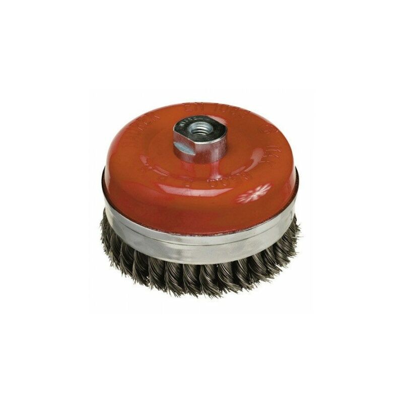 

Cepillo acero m14 trenzado taza 100x0,50 mm.