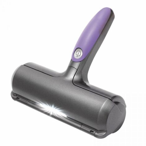 Cepillo barredor - Cepillo quitapelusas para gatos y perros - Morado y gris - Quitapelusas