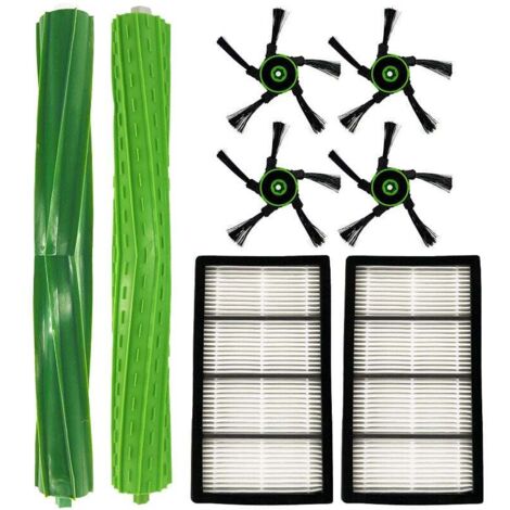Cepillo cilíndrico lateral KZQ y filtro de polvo HEPA para aspiradoras iRobot Roomba S9 (9150) / S9 Plus (9550)