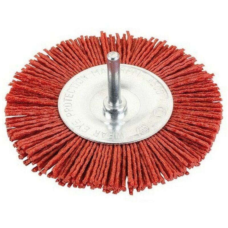

ALYCO 197658 - Cepillo circular 100 mm oxido de aluminio grano 120 con vastago para taladro