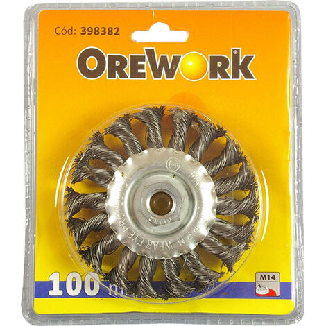 Cepillo circular trenzado M14 - 100 mm