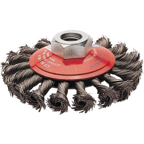 CEPILLO CONICO ACERO TRENZADO 95MM -