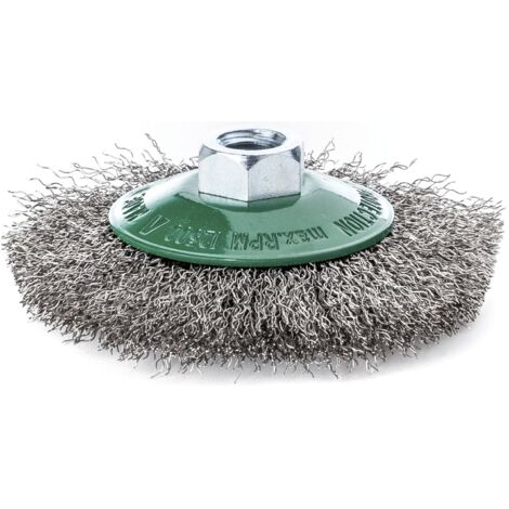 Cepillo cónico alambre inox. ondulado 422367  Lessmann
