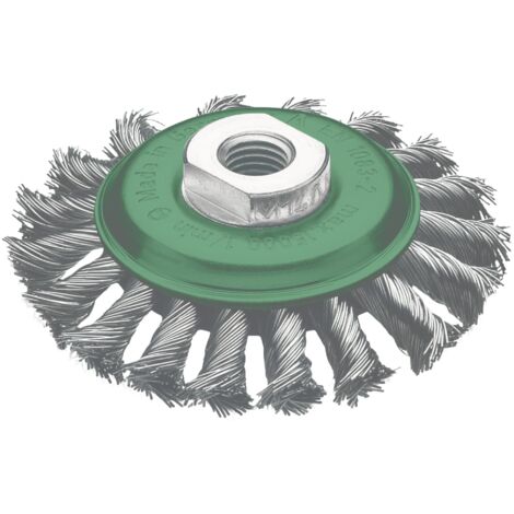 Cepillo cónico alambre inox. trenzado 471757  Lessmann