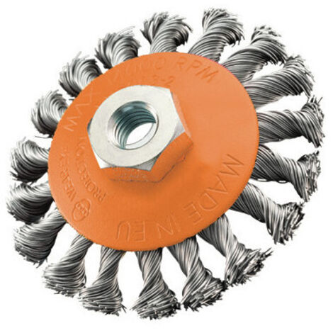 Cepillo cónico de 95 mm retorcido – Brixo para accesos angulares – Rosca M14