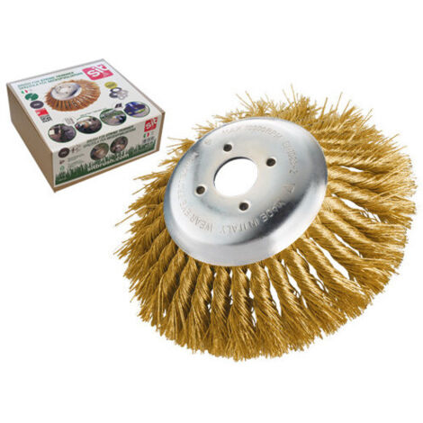 Cepillo cónico SIT Ø20 cm de acero dorado – Para desbrozadoras