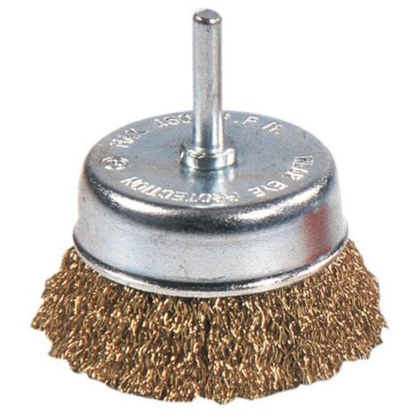 Cepillo copa Acero latonado Ratio - talla ø 50 mm.