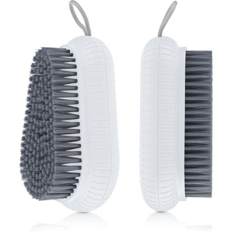 Cepillo de 2 piezas, cepillo suave para ropa, cepillo de limpieza para ropa y zapatos, práctica herramienta de limpieza para la bañera sobre la encimera.