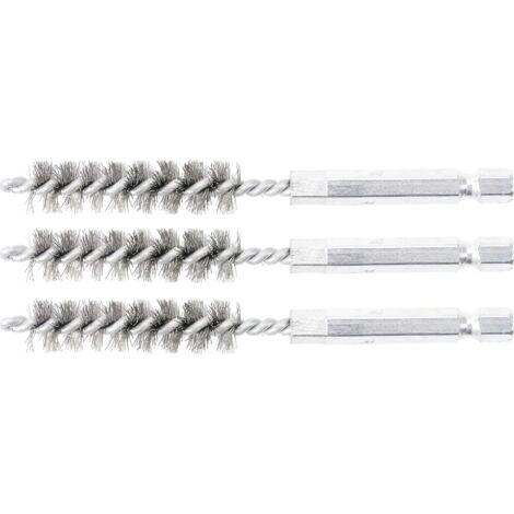 Cepillo de acero  11 mm  6,3 mm (1/4")  3 piezas